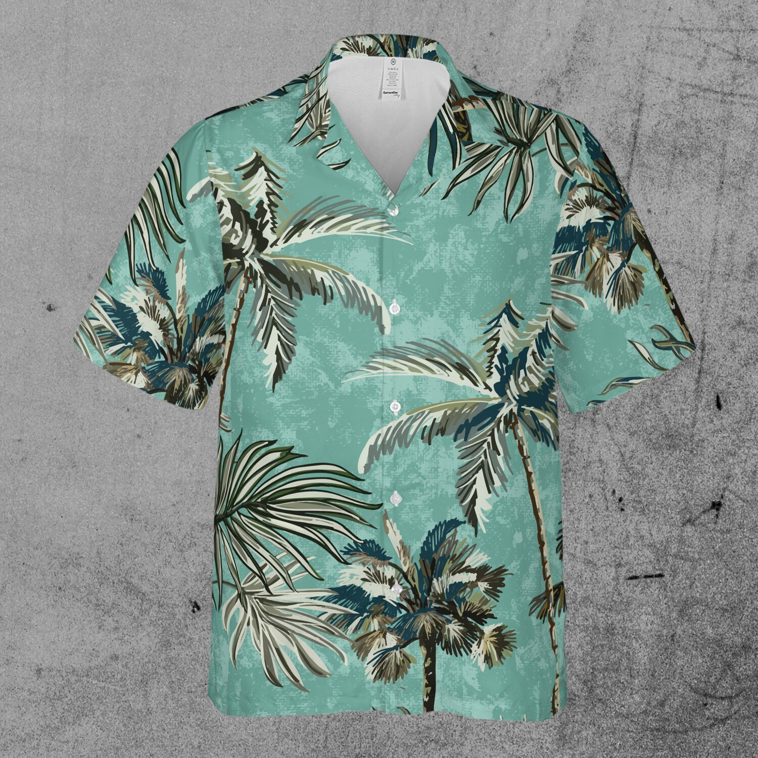 Funny Beach Holiday Tropical Palm Tree Hawaiian Shirt image 1