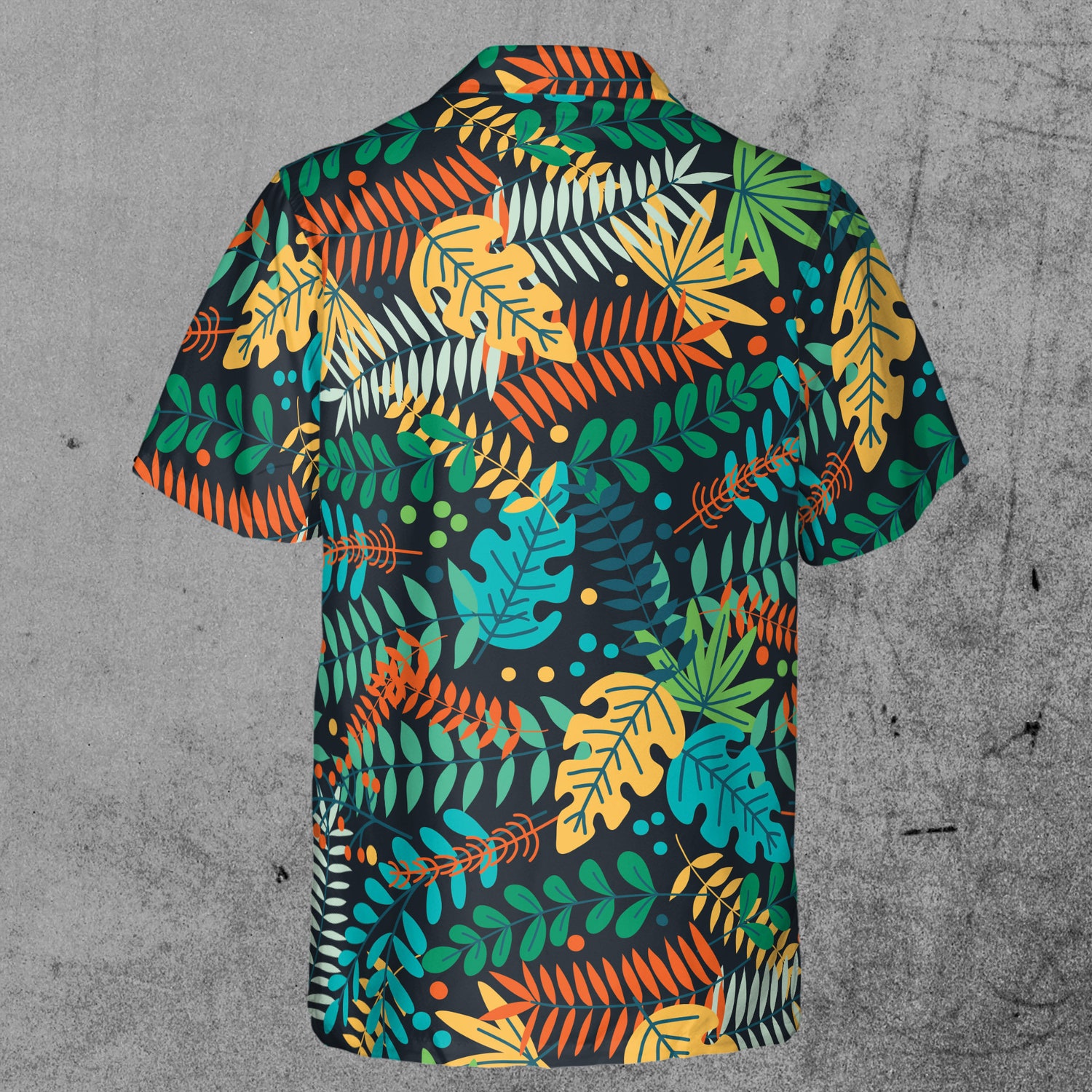 Colorful Forest Leaves Aloha Tropical Hawaiian Shirt image 2