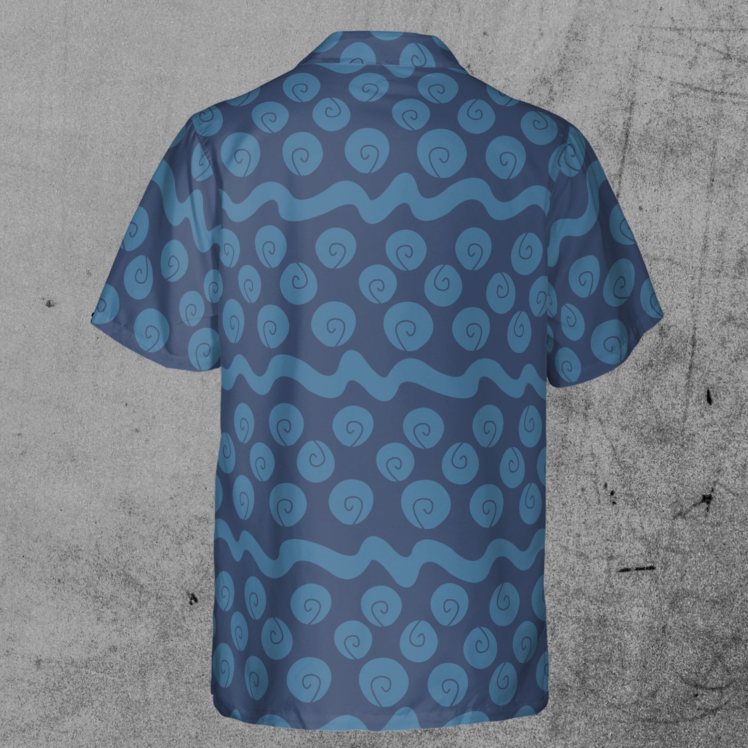 Legendary Swordsman Shirt In Shark Park Sea Wave Dark Blue Hawaiian Shirt image 2