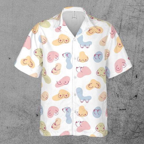 Funny Ladies Chest Pastel Hawaiian Shirt image 1