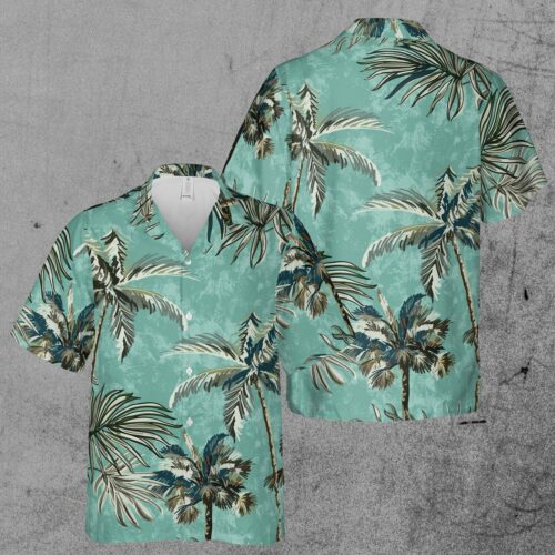 Funny Beach Holiday Tropical Palm Tree Hawaiian Shirt image 0