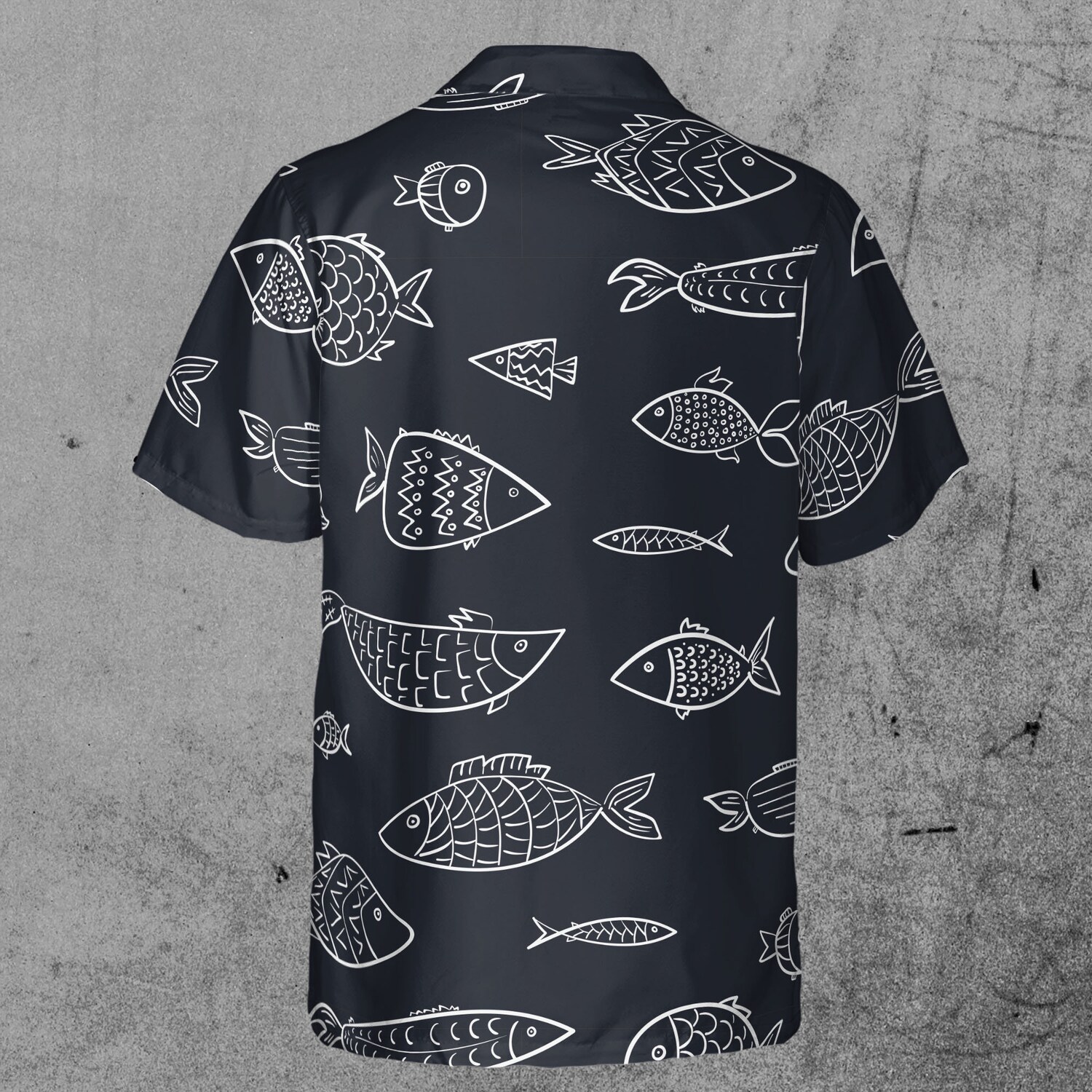 Funny Fish In The Deep Ocean Art Hawaiian Shirt image 2