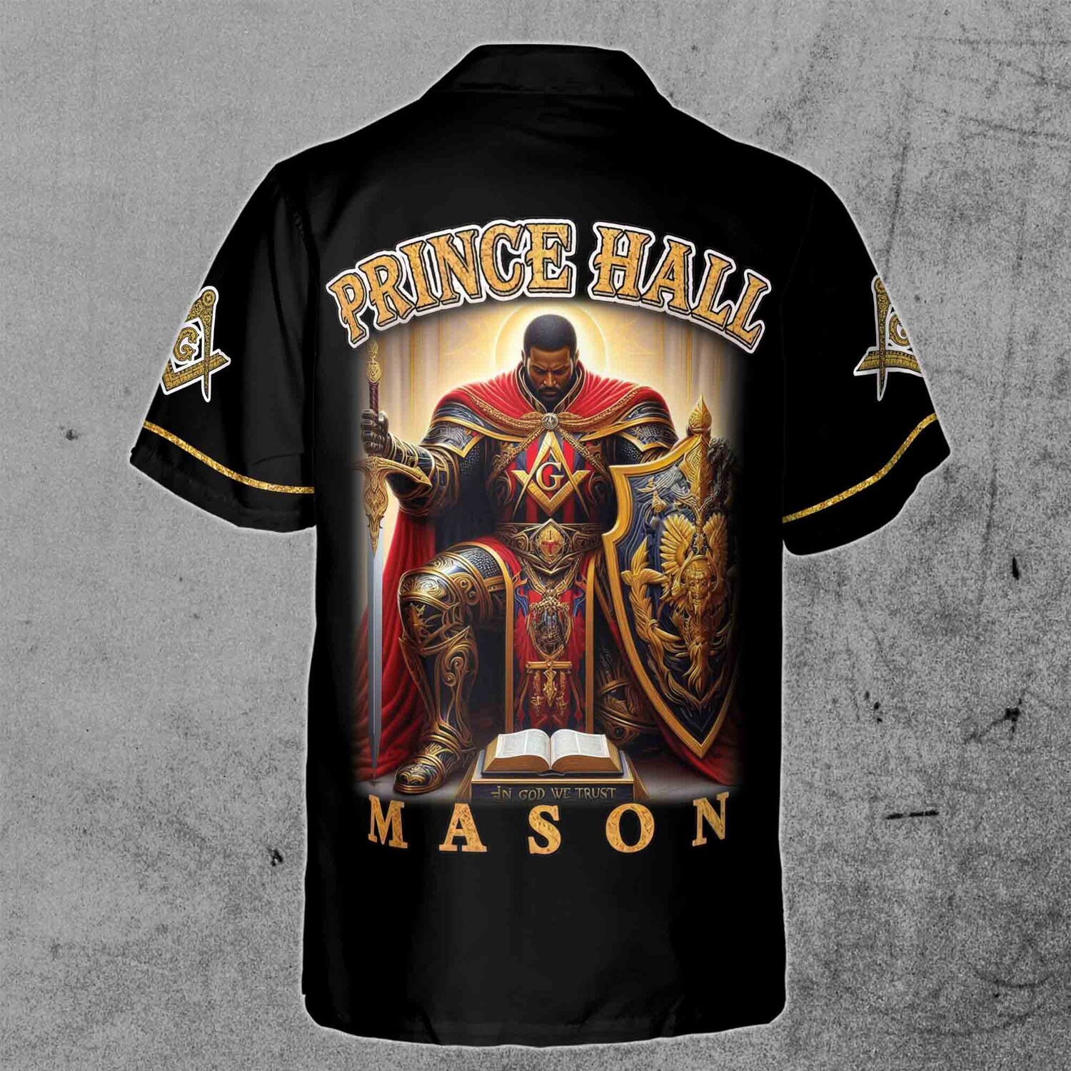 Customize Name Riding The Goat F&AM Prince Hall Mason Hawaiian Shirt image 2