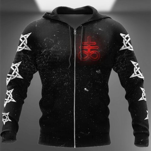 Unisex Baphomet Satanic Hoodie Pullover or Zip Sweatshirt with Front Pocket Gifts for Men & Women image 1