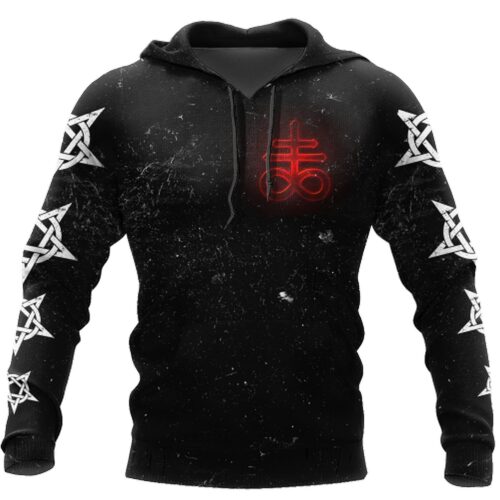 Unisex Baphomet Satanic Hoodie Pullover or Zip Sweatshirt with Front Pocket Gifts for Men & Women image 0