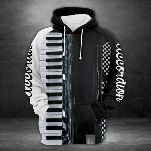 Unisex Accordion Hoodie Music Lover Gift Novelty Accordion Sweatshirt image 1