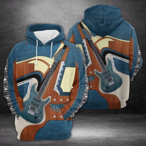 Unisex Electric Guitar Hoodie for Guitar Lovers Guitarist Sweatshirt Pullover image 0