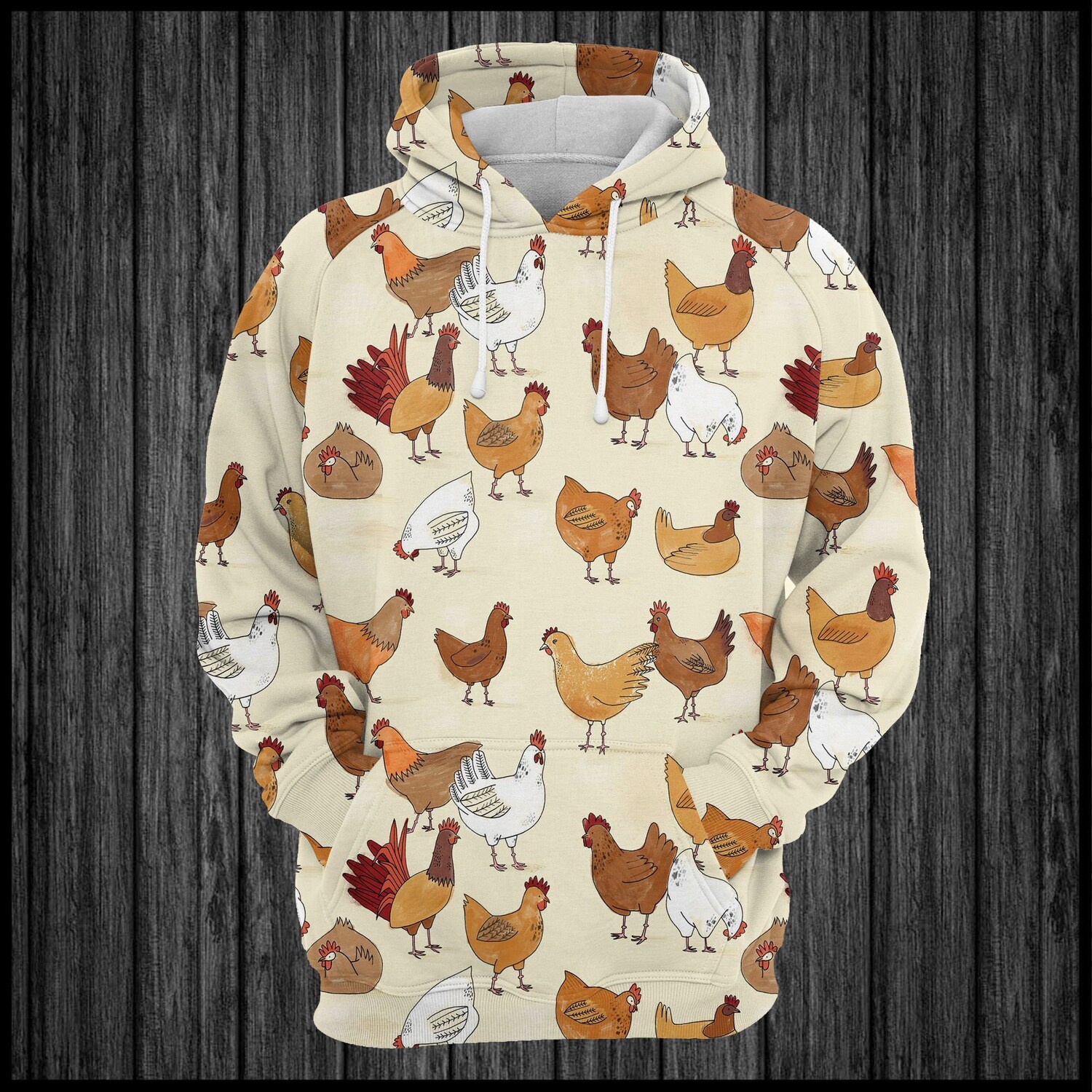 Unisex Chicken Family Hoodie Chicken Lover Gift Pullover Clothing image 2