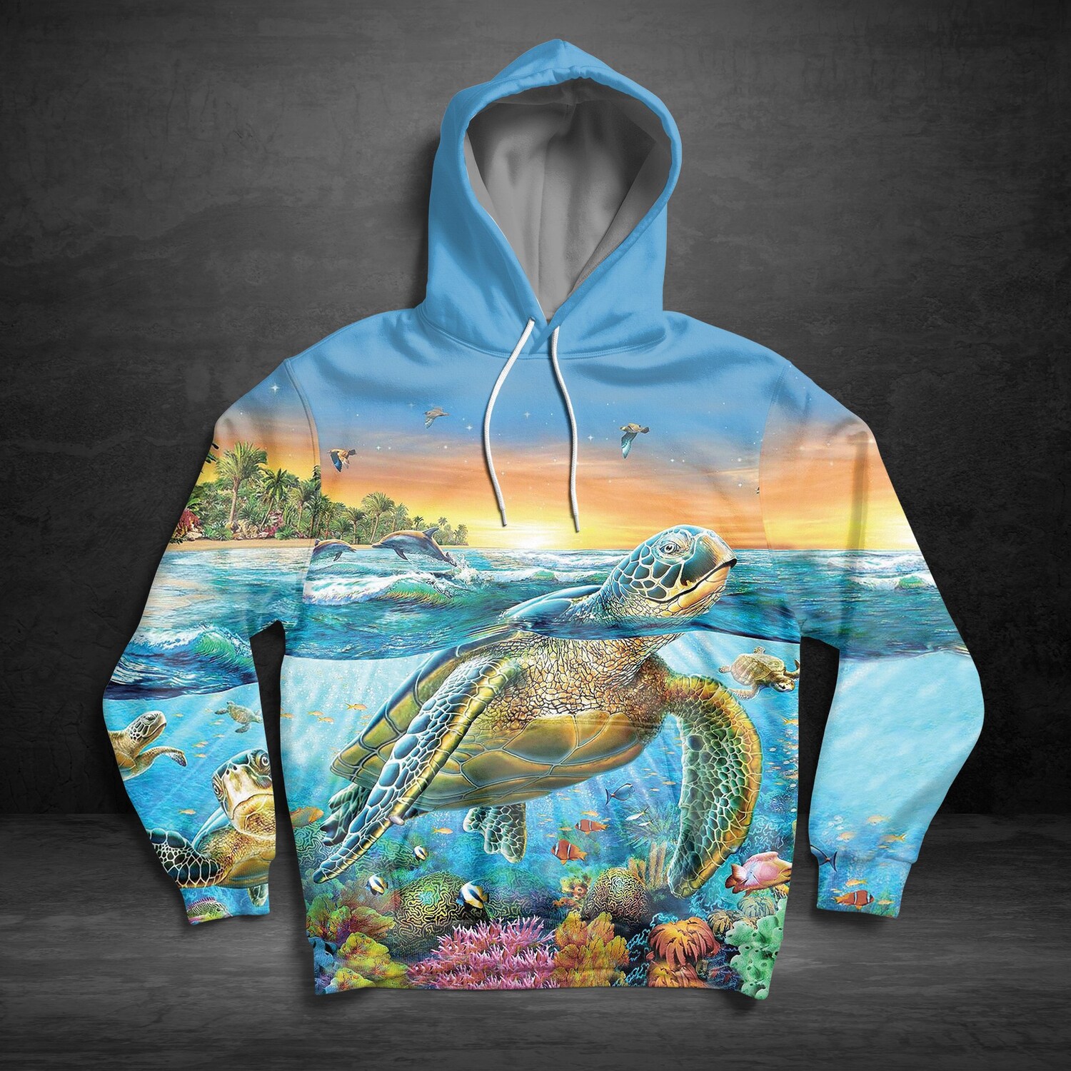 Unisex Sea Turtle Hoodie Animal Lover Gift Turtle Sweatshirt image 2