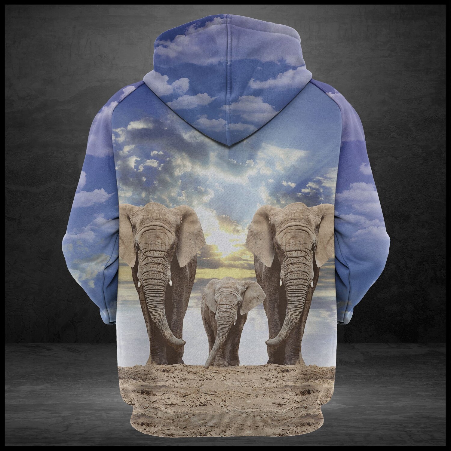 Elephant Family Hoodie Elephant Lover Sweatshirt Animal Pullover for Elephant Enthusiasts image 2