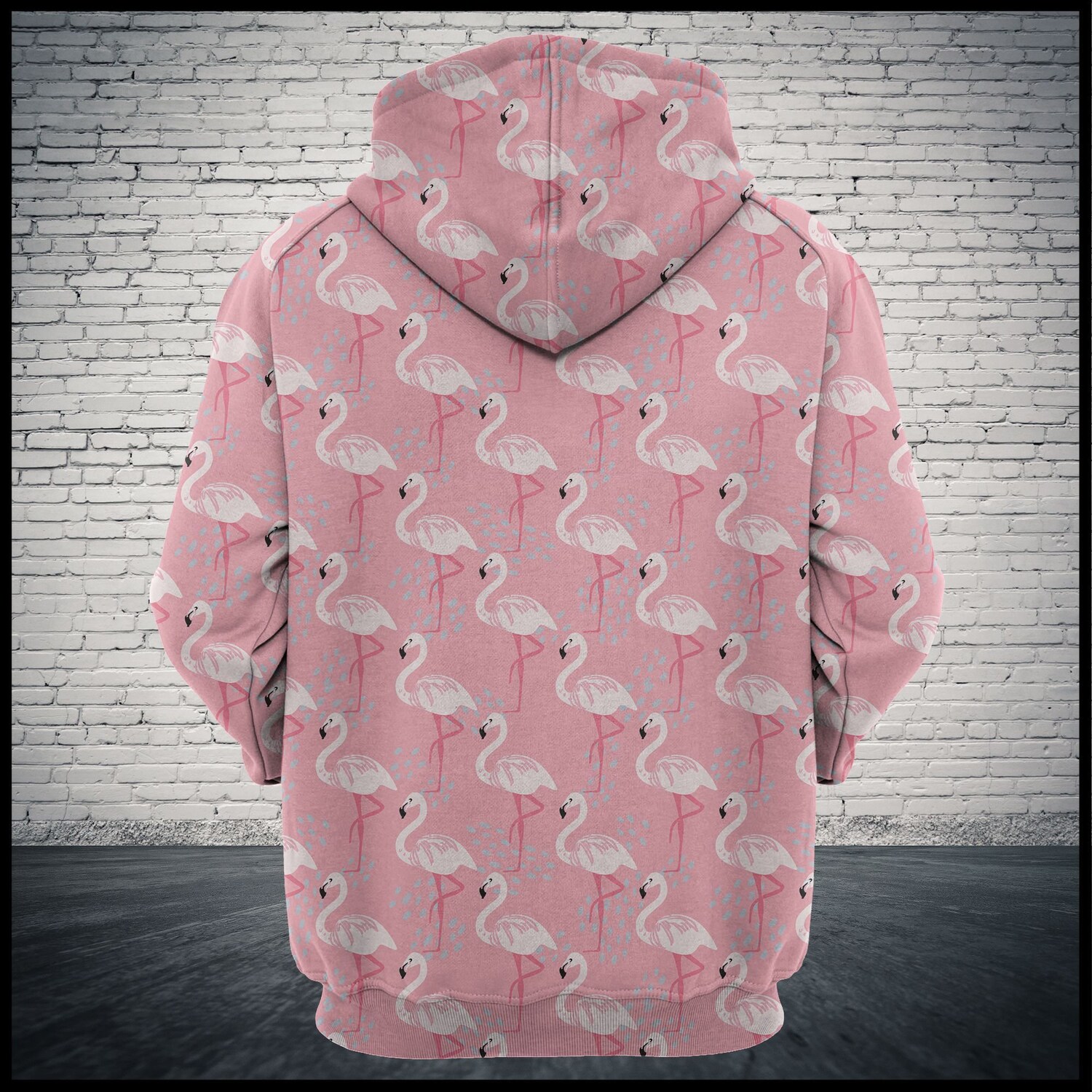 Flamingo Pattern Hoodie Sweatshirt Flamingo Lover Pullover Animal Lover Gift Shirt image 2