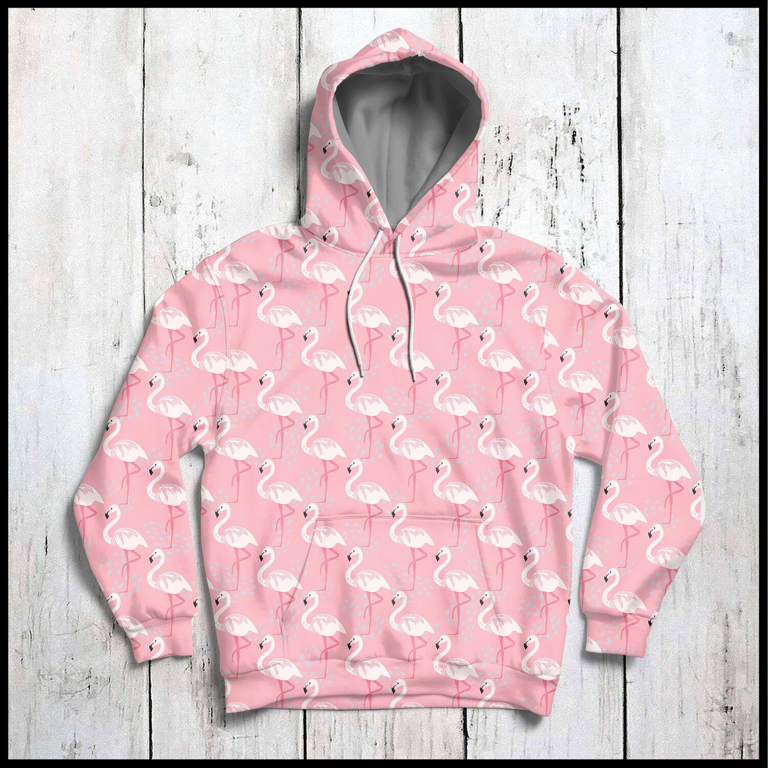 Flamingo Pattern Hoodie Sweatshirt Flamingo Lover Pullover Animal Lover Gift Shirt image 3