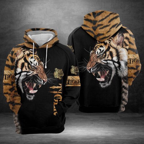 Unisex Tiger Lover Hoodie Novelty Sweatshirt Animal Lover Gift image 0