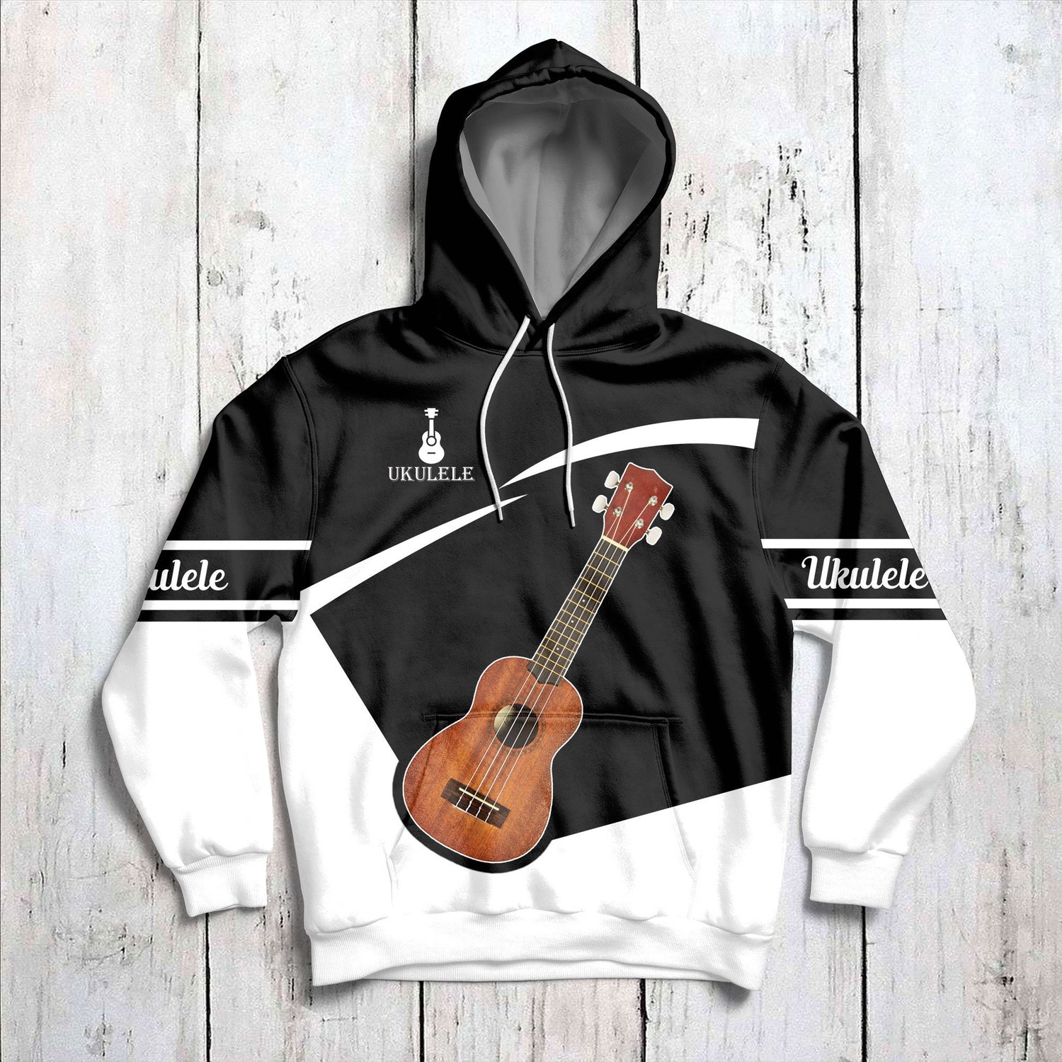 Unisex Novelty Ukulele Lover Hoodie Ukulele Sweatshirt Ukulele Player Gift Musician Apparel image 1