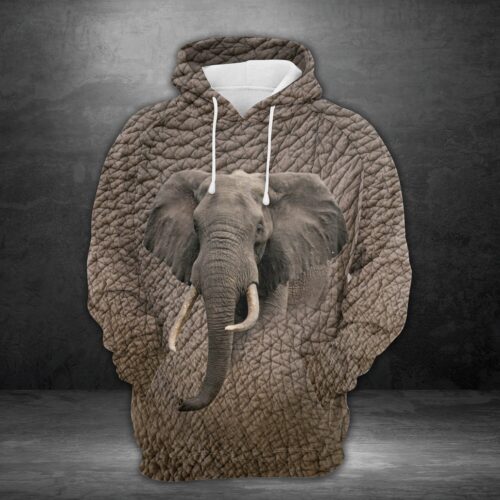 Unisex Elephant Hoodie - Novelty Sweatshirt for Elephant Lovers - Animal Lover Gift image 1