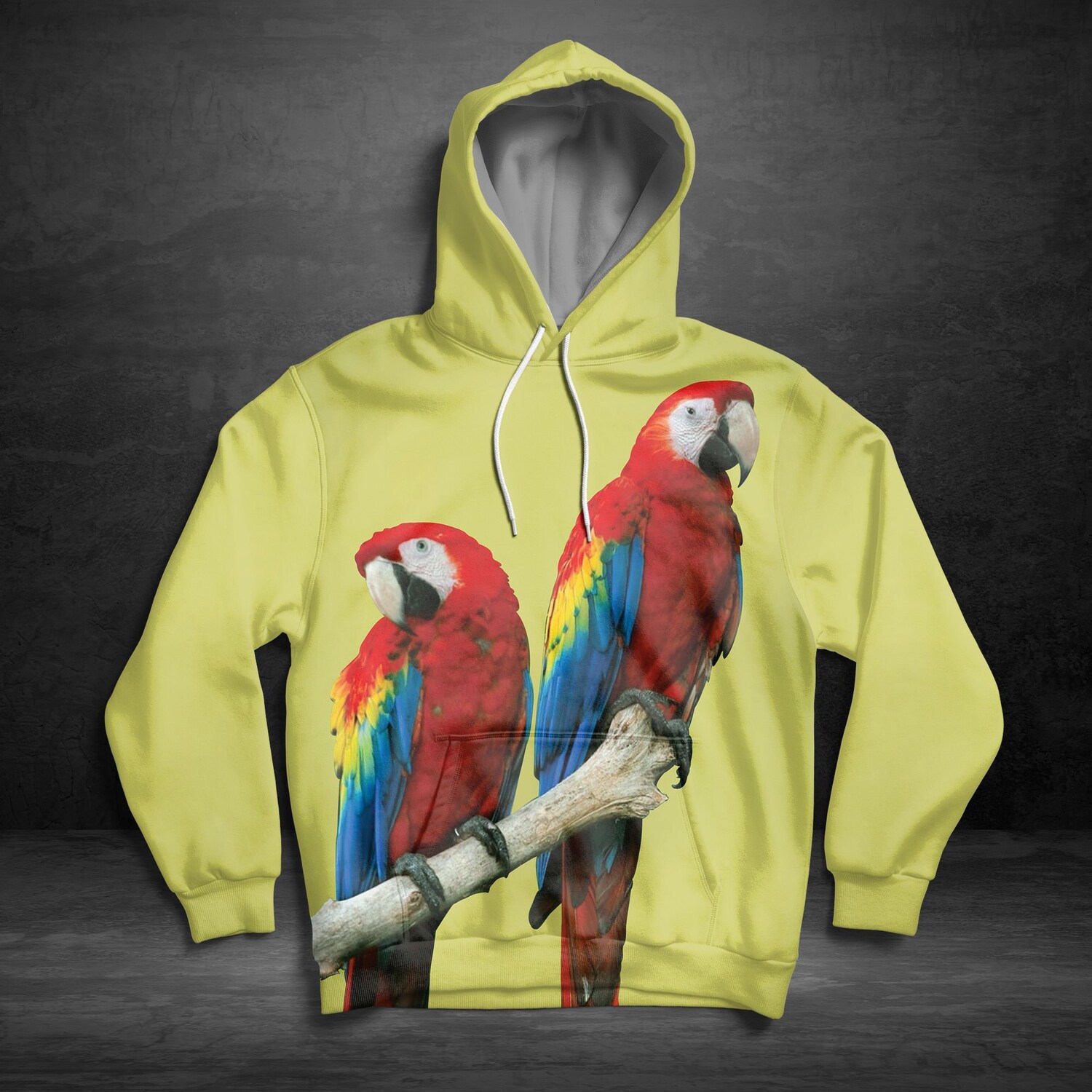 Unisex Macaw Parrot Hoodie Sweatshirt Animal Pullover Parrot Design Comfortable Casual Wear image 2