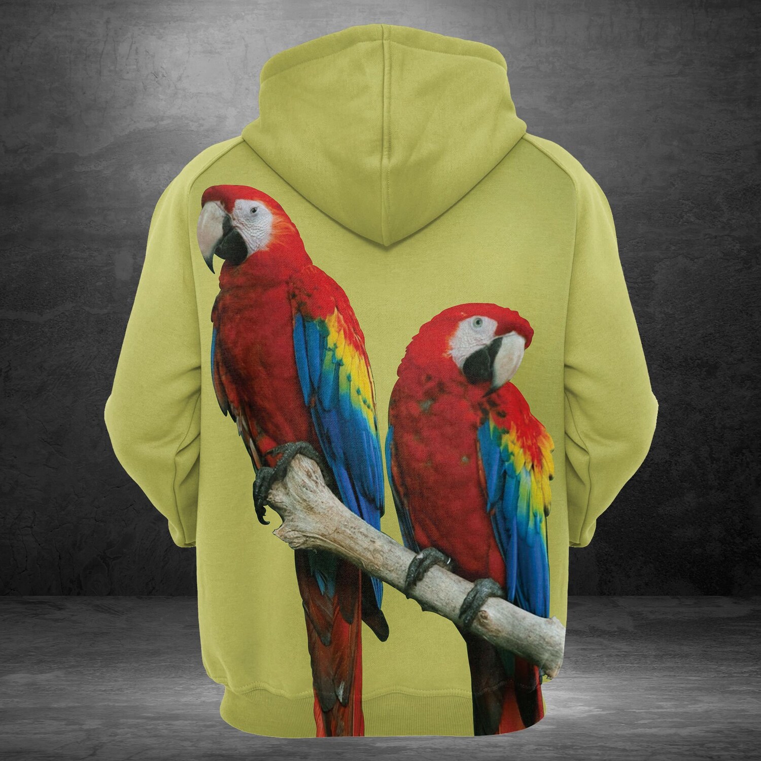 Unisex Macaw Parrot Hoodie Sweatshirt Animal Pullover Parrot Design Comfortable Casual Wear image 3