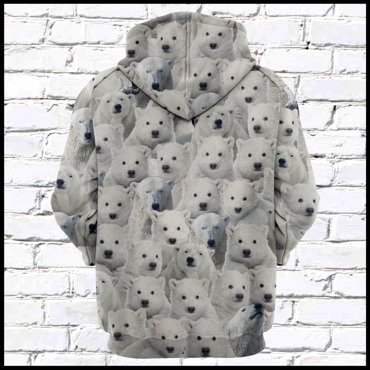 Unisex Polar Bear Hoodie Cozy Sweatshirt for Bear Lovers Animal Lover Gift Pullover image 2