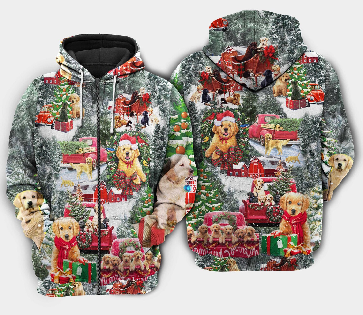 Unisex Christmas Dog Lover Hoodie Sweatshirt Holiday Dog Pullover Gift Xmas Dog Shirt image 1