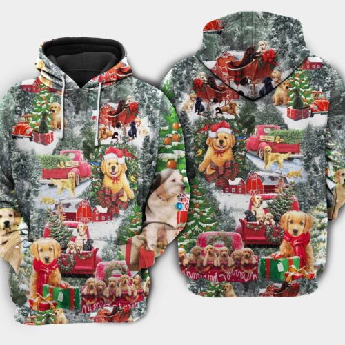 Unisex Christmas Dog Lover Hoodie Sweatshirt Holiday Dog Pullover Gift Xmas Dog Shirt image 0