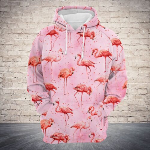 Unisex Flamingo Lover Hoodie Animal Gift Pullover for Flamingo Enthusiasts Sweatshirt image 1