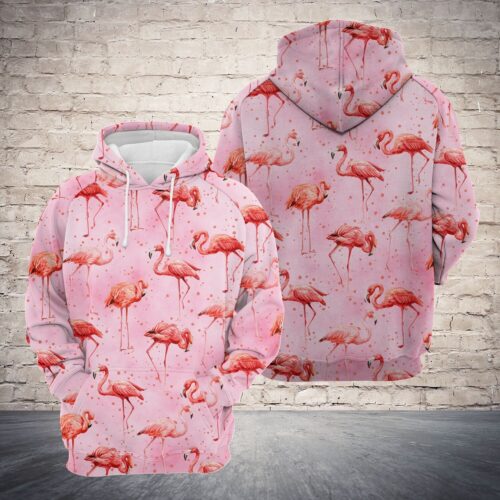 Unisex Flamingo Lover Hoodie Animal Gift Pullover for Flamingo Enthusiasts Sweatshirt image 0