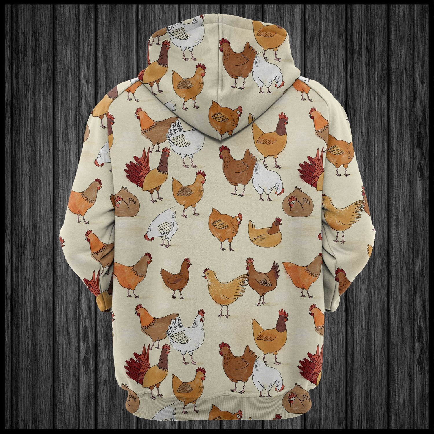 Unisex Chicken Family Hoodie Chicken Lover Gift Pullover Clothing image 1