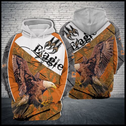 Unisex Eagle Flying Hoodie Sweatshirt Animal Pullover Eagle Sweatshirt Gift image 0