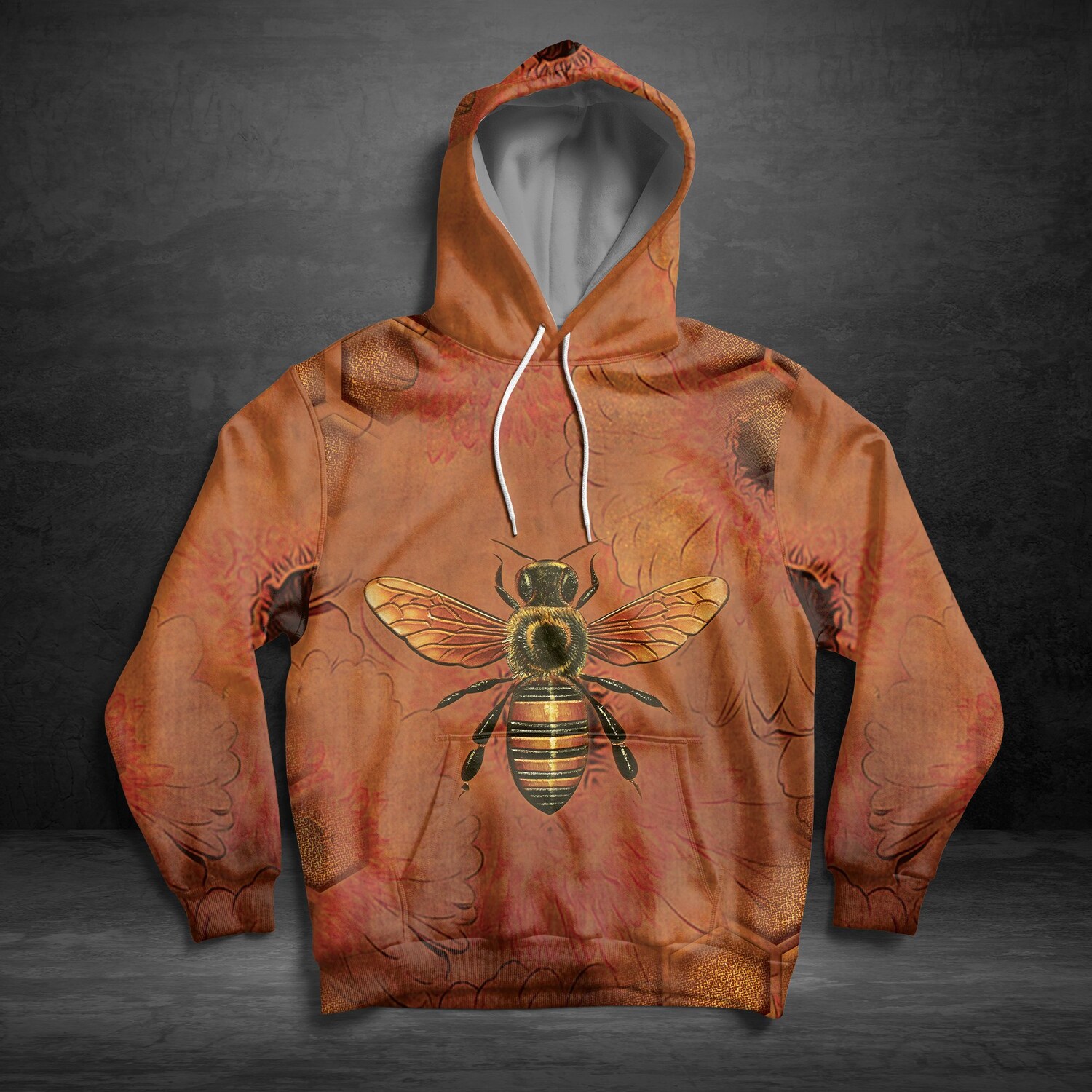 Unisex Bee Sunflower Hoodie Sweatshirt Animal Lover Gift Bee Pullover Cozy Bee Apparel image 2