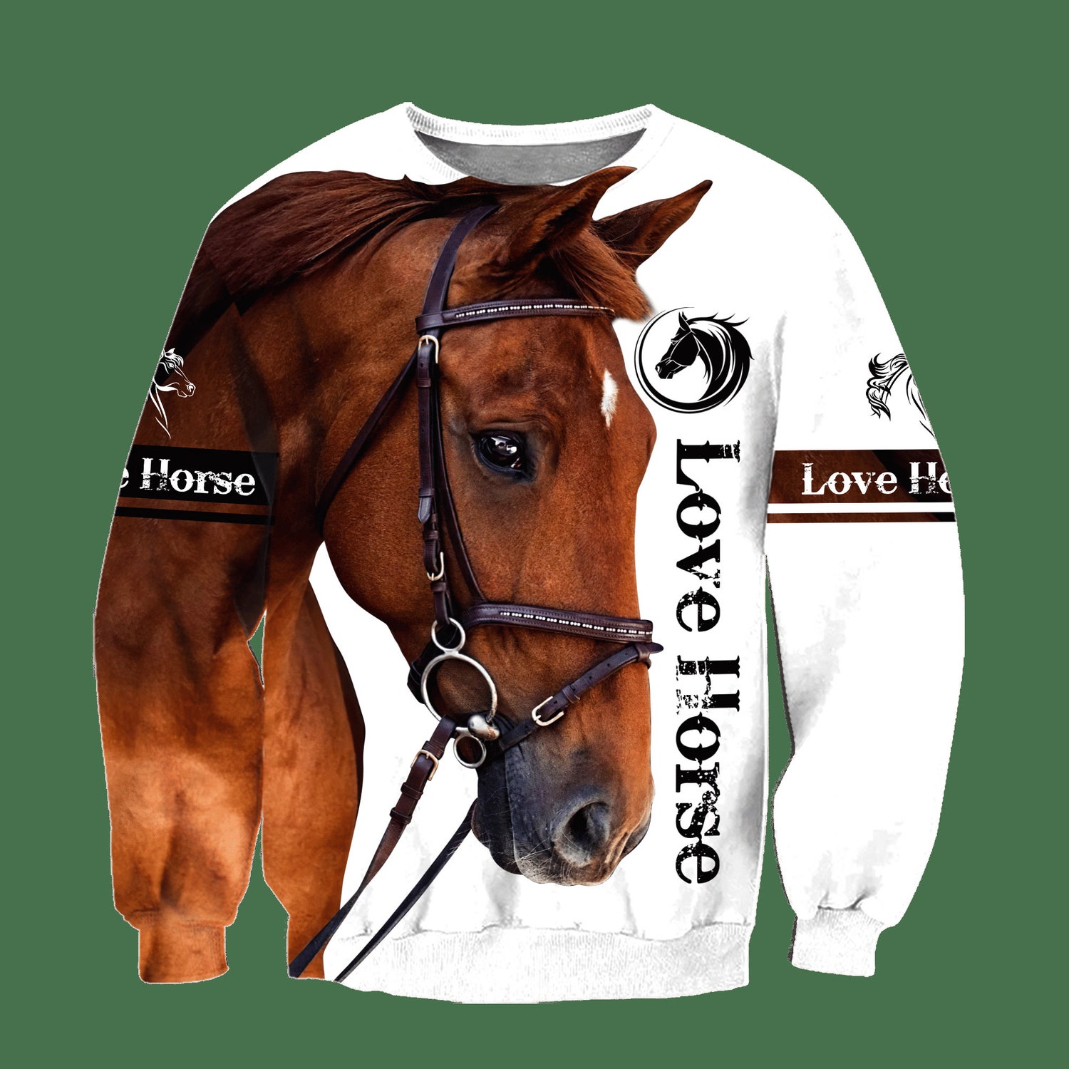 Love Horse Hoodie Sweatshirt for Horse Lovers Animal Zip Hoodie Horse Gift Pullover image 2