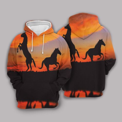 Horse Lover Sweatshirt Hoodie Horse Pullover Animal Lover Gift Horse Zip Hoodie image 0