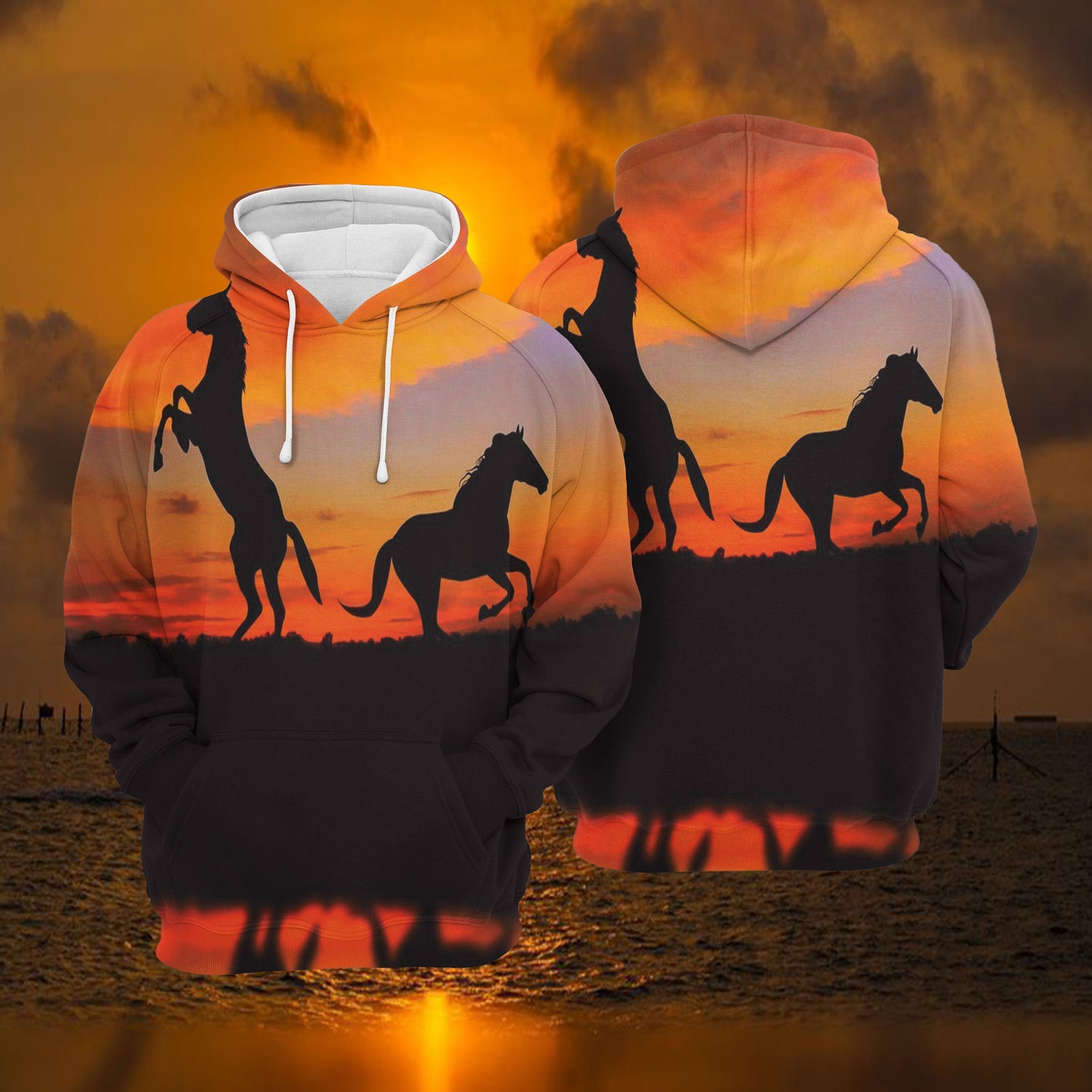 Horse Lover Sweatshirt Hoodie Horse Pullover Animal Lover Gift Horse Zip Hoodie image 1