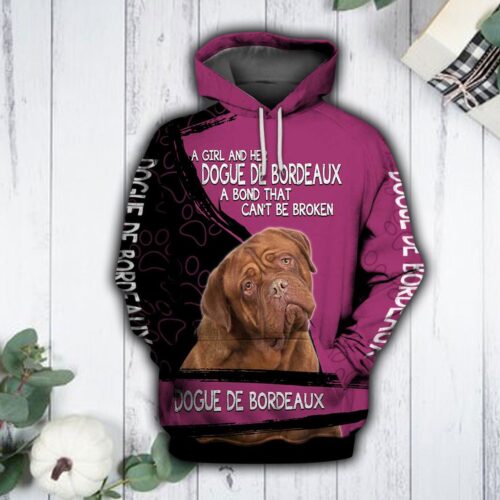 Unisex Dogue De Bordeaux Sweatshirt Hoodie Cozy Dog Lover Pullover Dogue De Bordeaux Apparel image 0