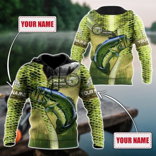 Custom Camo Fishing Pullover Hoodie Personalized Fisherman Sweatshirt Fishing Lover Gift image 0