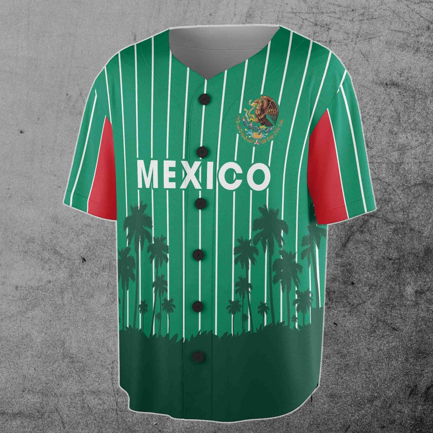 Personalized Mexico Flag 3D Print Baseball Jersey Shirt Custom Name Size S-5XL image 1