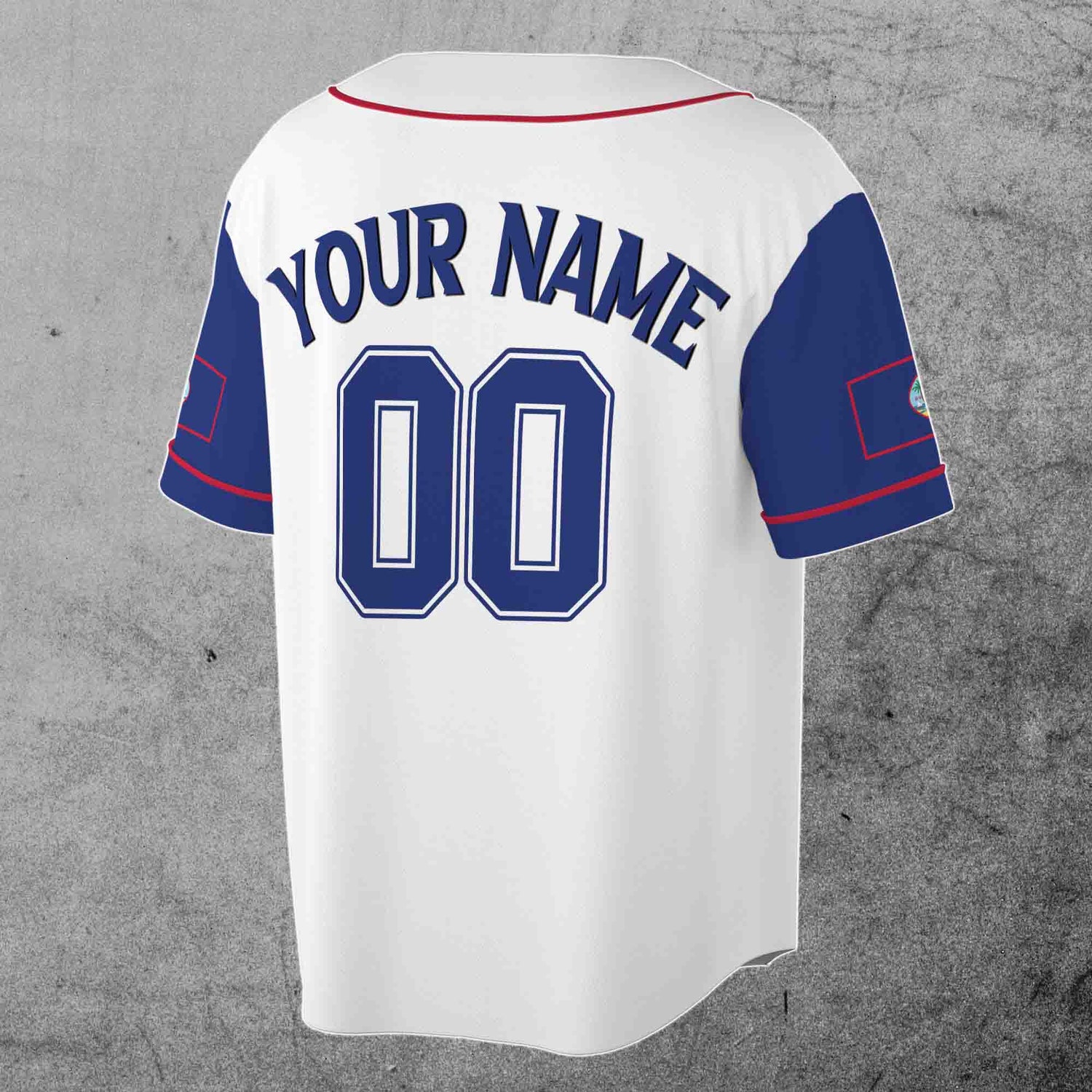 Custom Name Number Guam Flag Coat of Arms Baseball Jersey for Kids Youth Adults S-5XL image 4