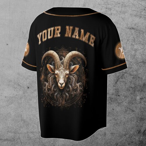 Custom Capricorn Baseball Jersey S-5XL Personalized Horoscope Birthday Gift Idea image 1