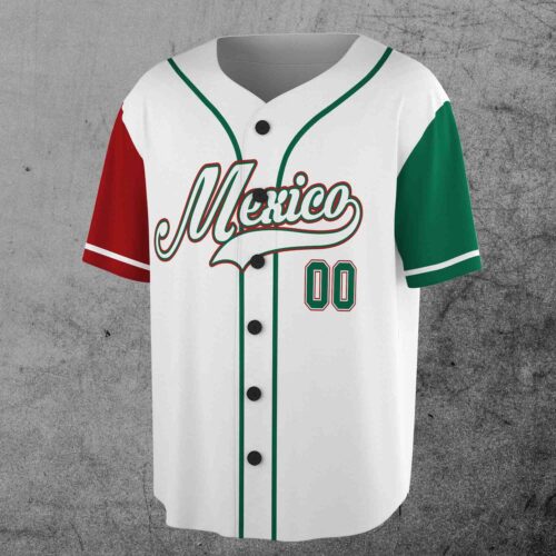 Custom Mexico Baseball Jersey Personalized Team Name Number and Kid/Adult Sizes image 0