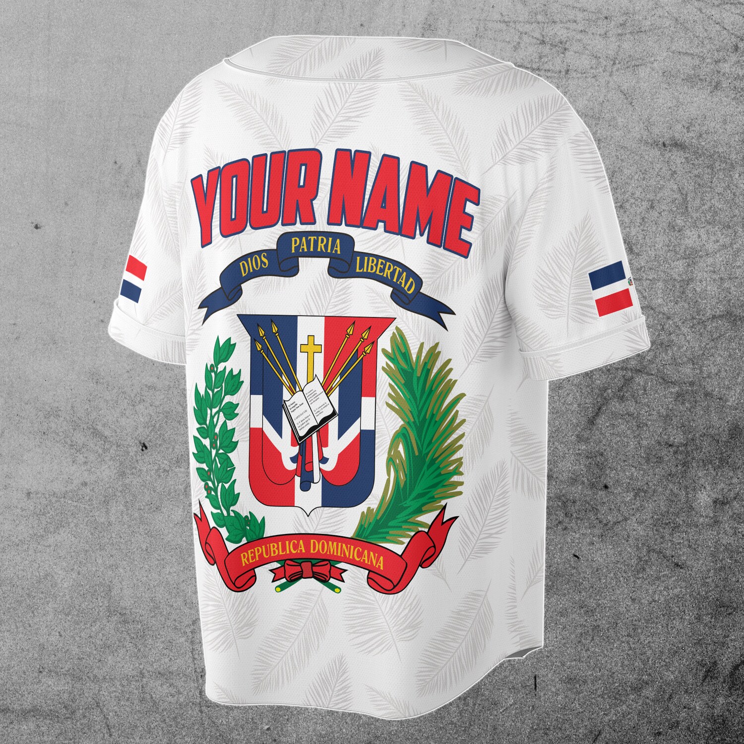 Personalized Dominican Republic Flag Baseball Jersey Custom Name & Number S-5XL image 2