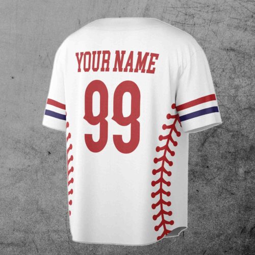 Custom USA Flag Grunge Baseball Jersey Personalized Team Name & Number S-5XL image 0