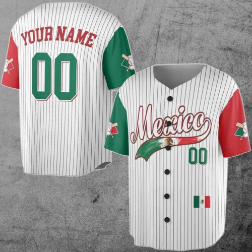 Custom Mexico Baseball Jersey for Baseball Enthusiasts Sizes S-5XL image 0