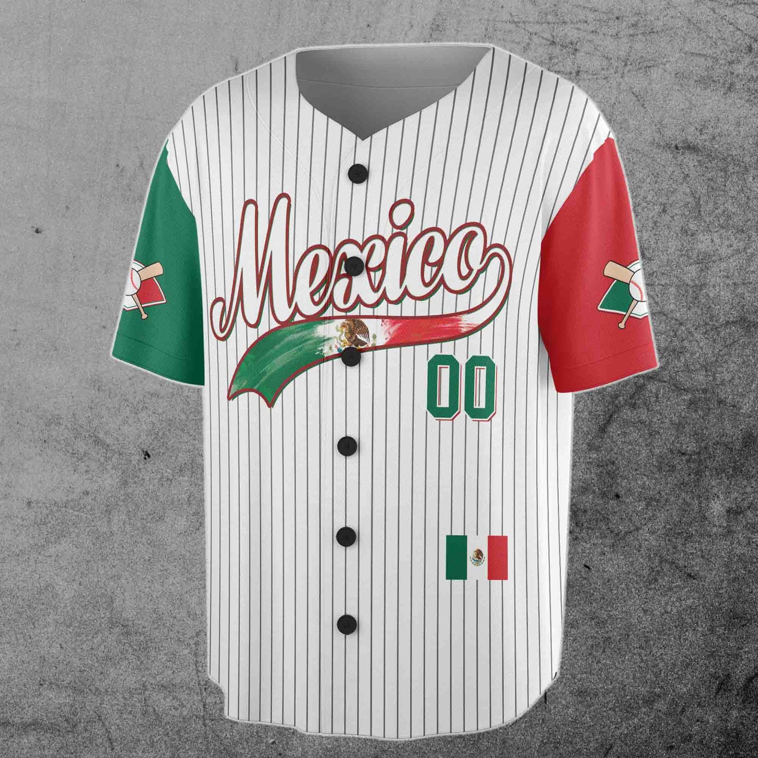 Custom Mexico Baseball Jersey for Baseball Enthusiasts Sizes S-5XL image 2