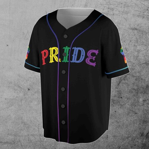 Pride Month Baseball Jersey S-5XL God Loves Everyone LGBTQ+ Inclusive Shirt image 1