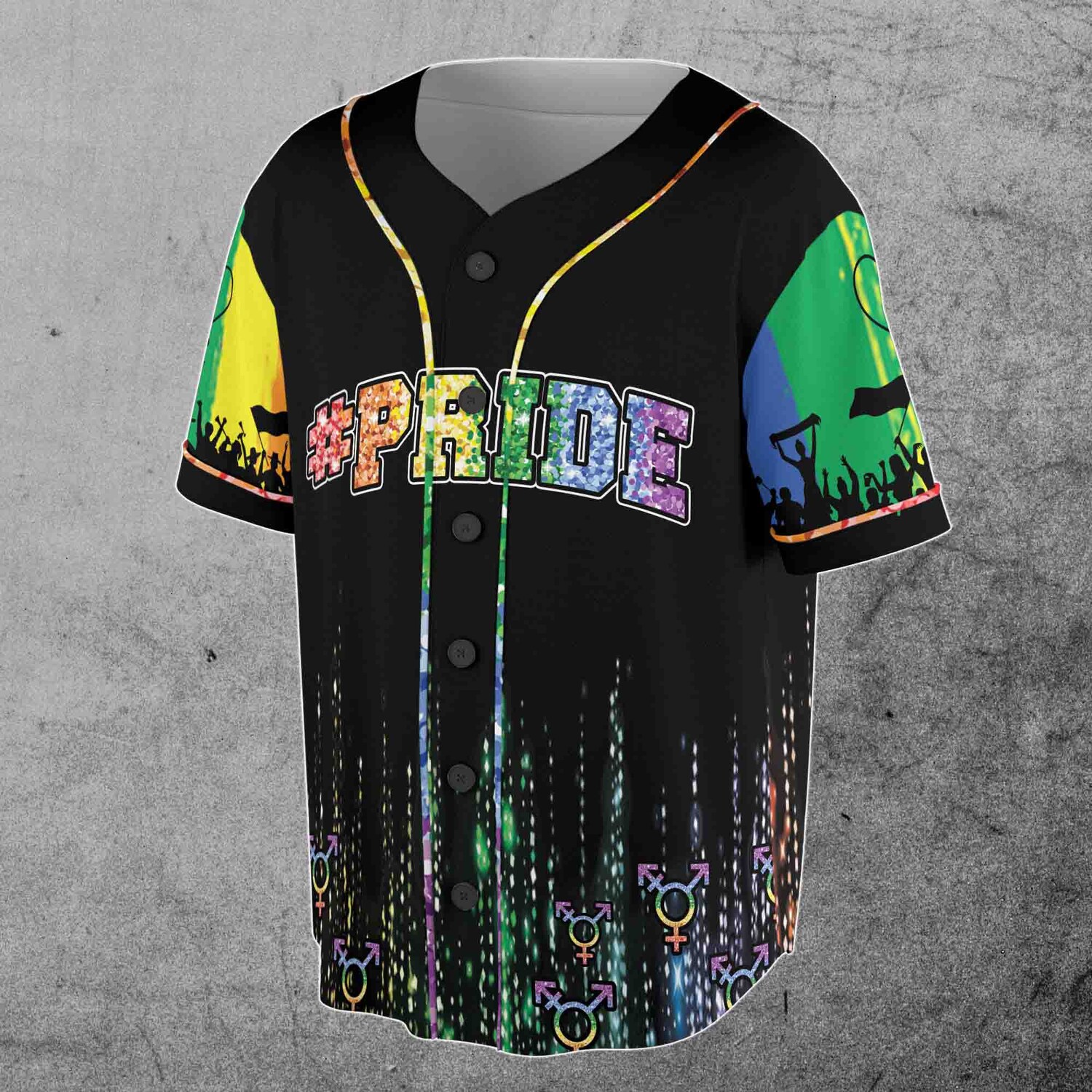 LGBT Pride Rainbow 3D Print Baseball Jersey Shirt Love Pride Month Apparel image 2