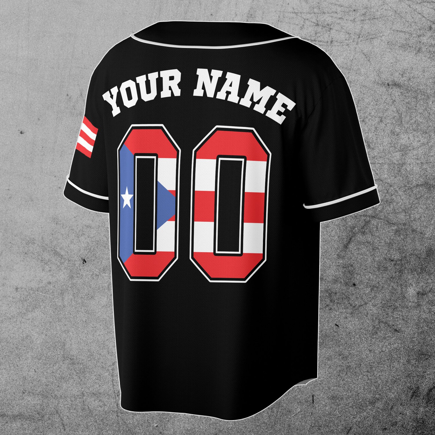 Personalized Puerto Rican Flag Baseball Jersey Custom Name & Number Boricua Pride S-5XL image 2