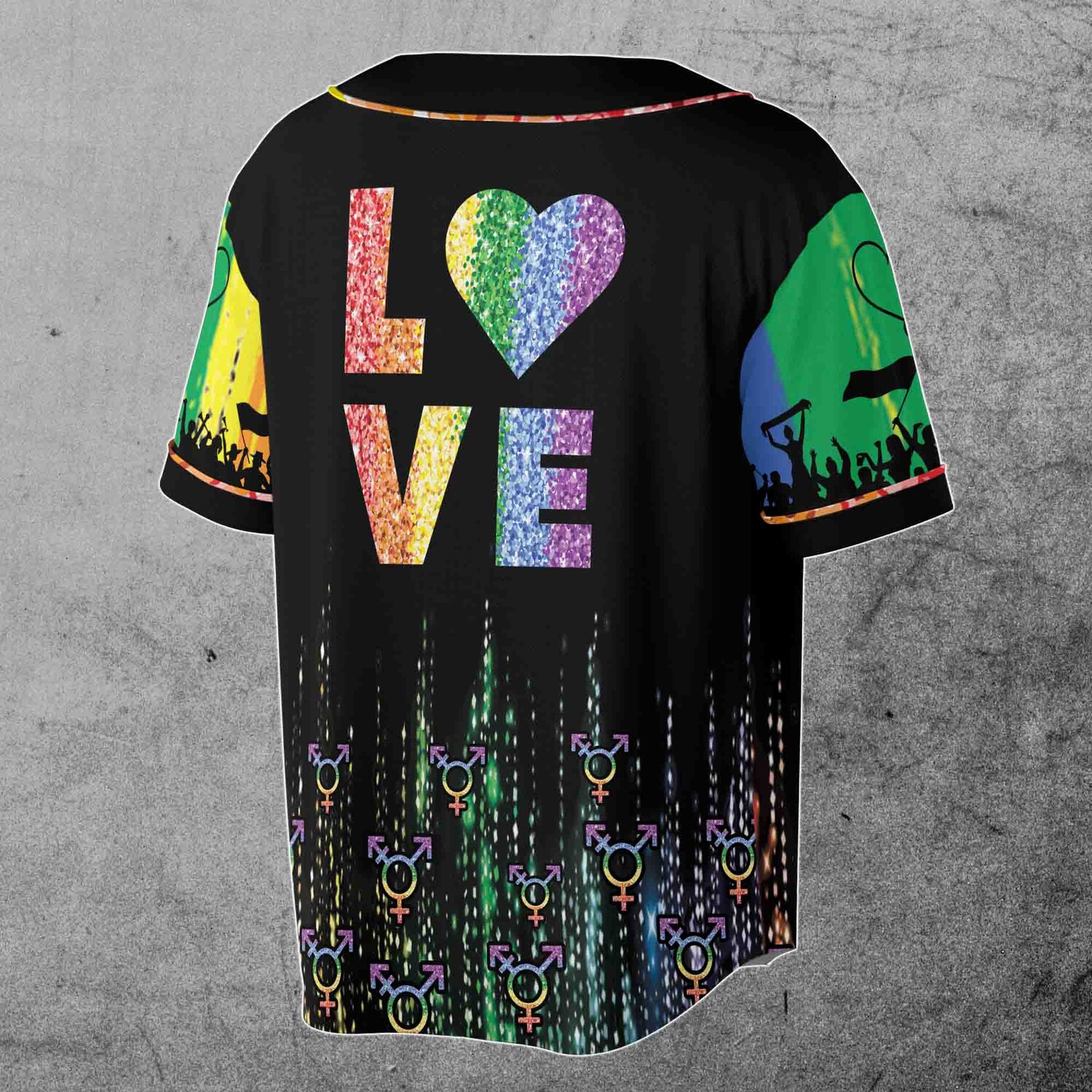 LGBT Pride Rainbow 3D Print Baseball Jersey Shirt Love Pride Month Apparel image 1