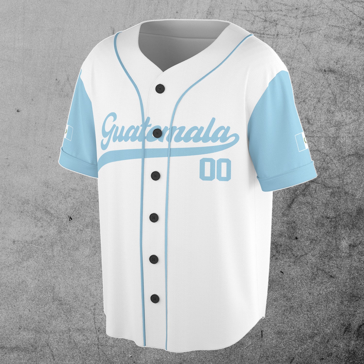 Personalized Guatemala Flag Baseball Jersey with Name & Number Sizes S-5XL image 1