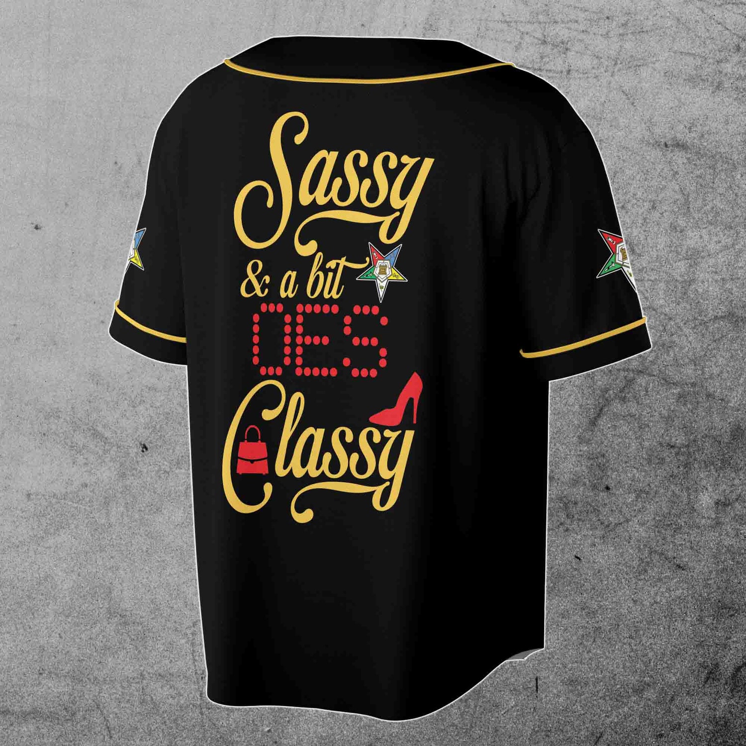 Personalized OES Sassy Classy Unisex Baseball Jersey Custom Name Sizes S-5XL image 2