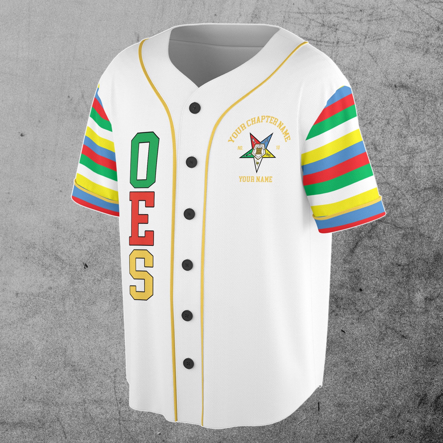 Custom Name Masonic OES Unisex Baseball Jersey Order of Eastern Star S-5XL image 2