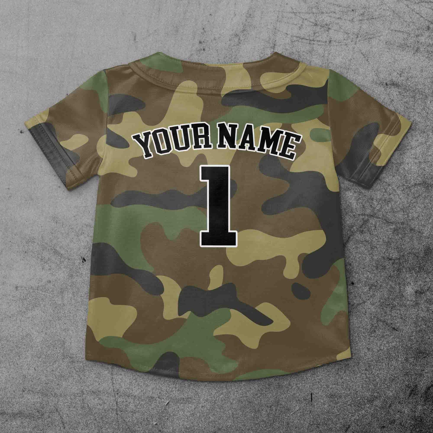 Personalized Camo Brown Baseball Jersey Custom Name Number & Team Youth & Adult S-5XL image 5